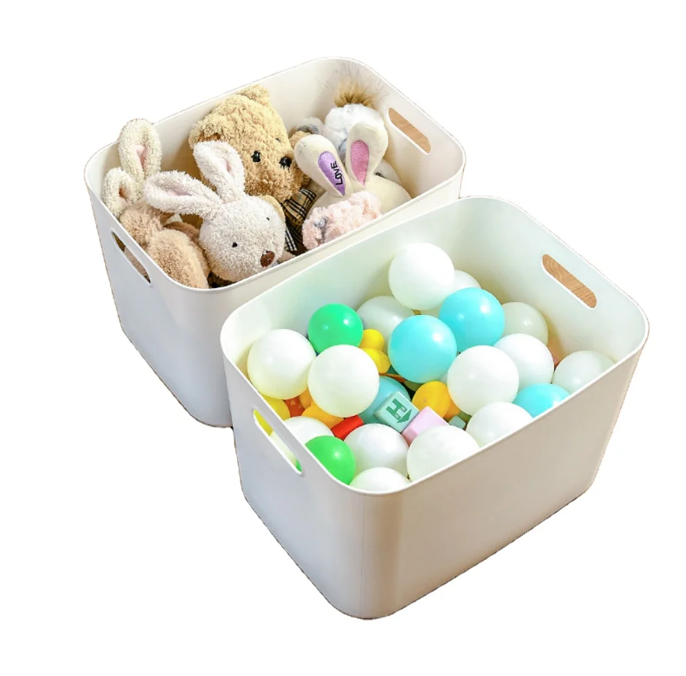 

NO 5 polypropylene organizer plastic other storage boxes with lid, White