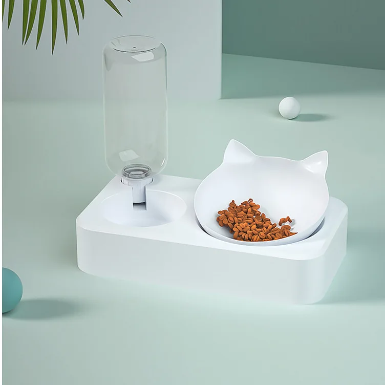 

collapsible dog water bowl pet feeder, White