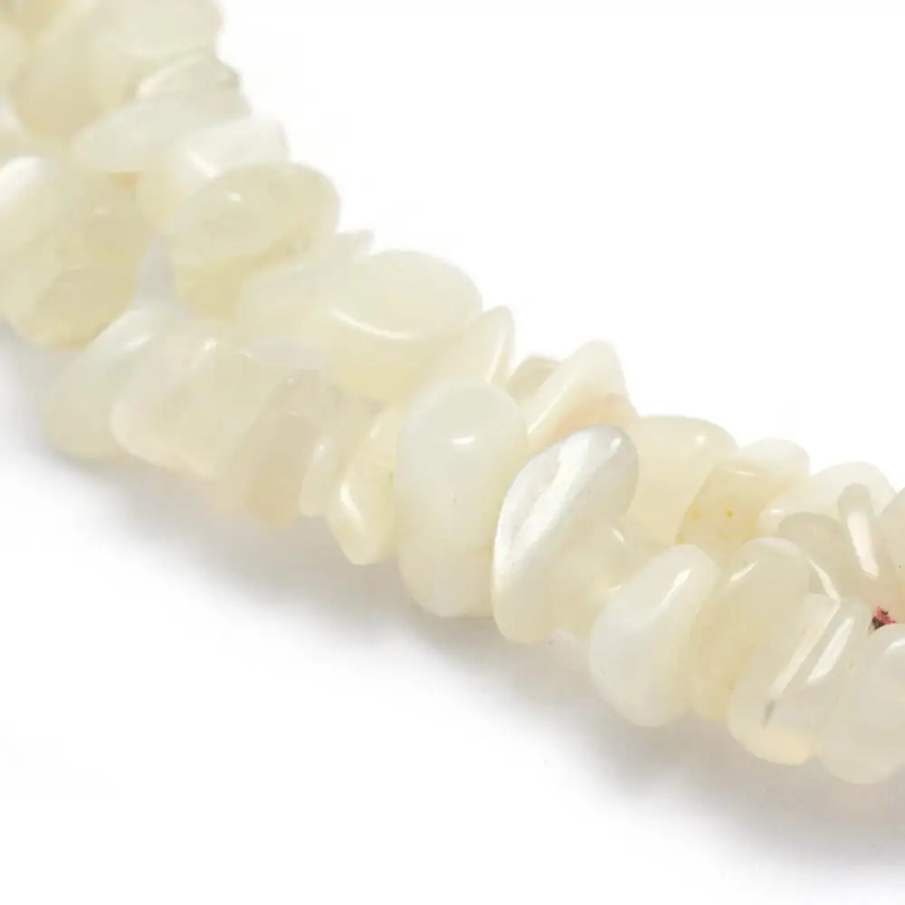 

PandaHall Natural Moonstone Beads Strands Chip Stone Beads 5~8mm Hole: 1mm; about 33''