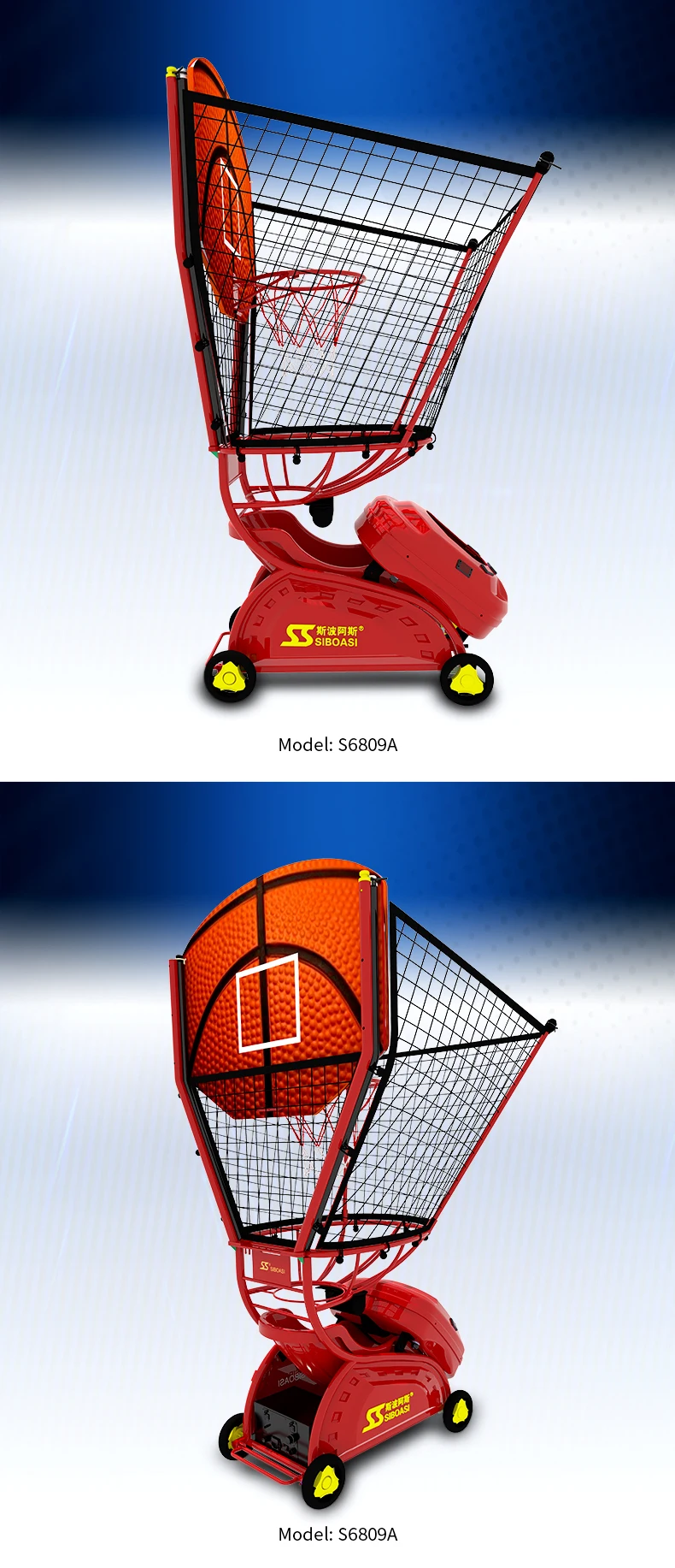 New Arrival S6809a Basket Hoop Automatic Basketball Shooting Training