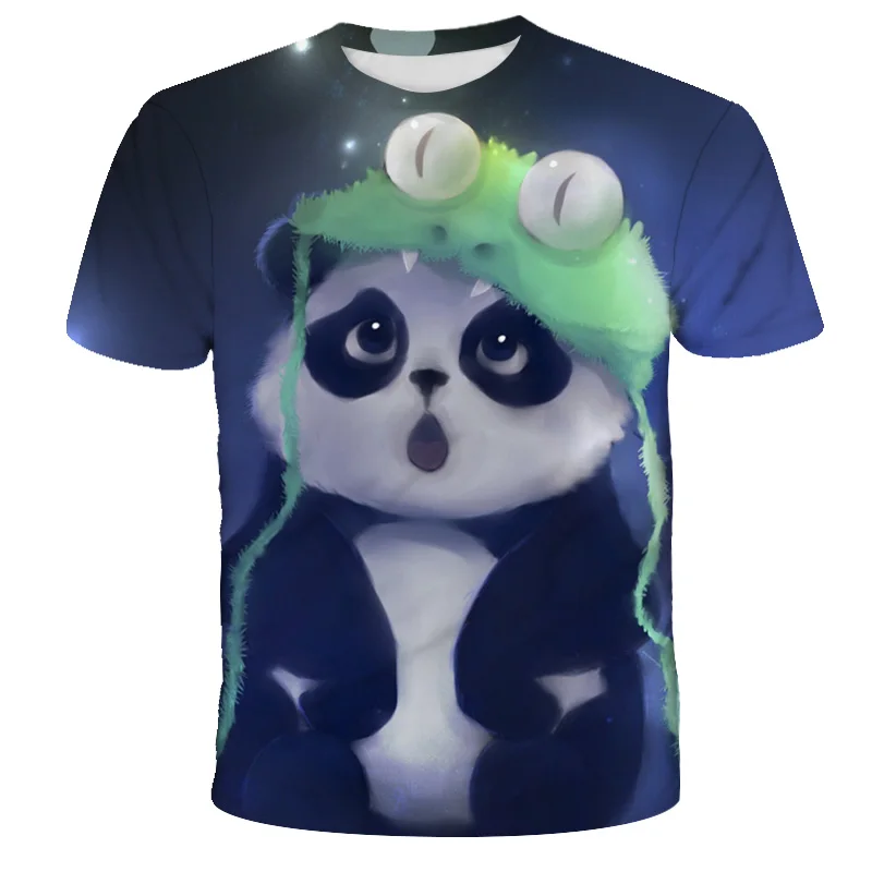 

Cute panda in a hat 3D Sublimation T Shirts