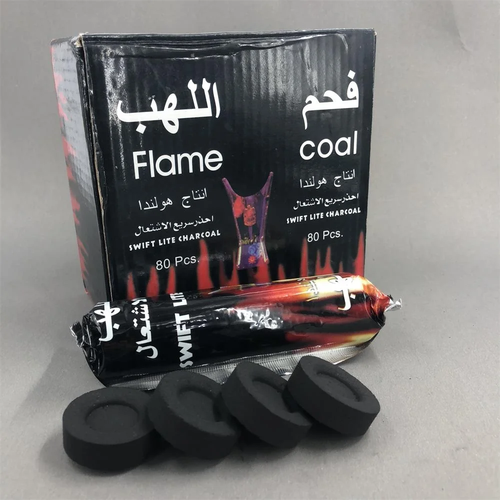
YKS 33mm round instant threeking lite hookah shisha charcoal tablet 