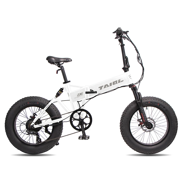 

500W MTB 20*4.0 fat tire light weight full suspension folding electric mountain bike bicycle
