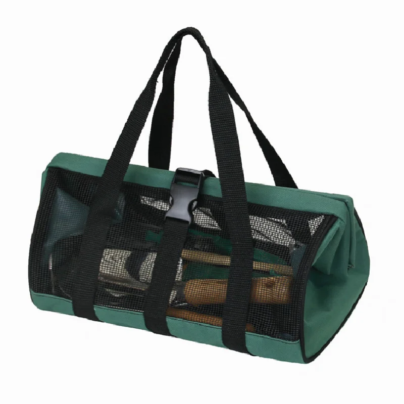 

Gardening Tools Storage Organizer Bag Foldable Mesh Tote for Gardening Tools and Toys, As pictures