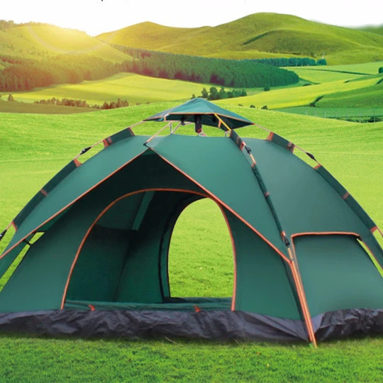 

2021 newest high quality outdoor supplies fully automatic double-layer windproof and waterproof 3-4 people beach camping tent