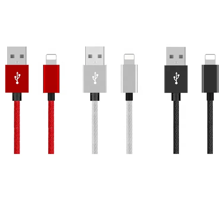 

Accessory Fast copper nylon braided usb cables for phones usb charging for apple iphone charger data cable for iphone cable, Black;red;blue;gold;gray / color