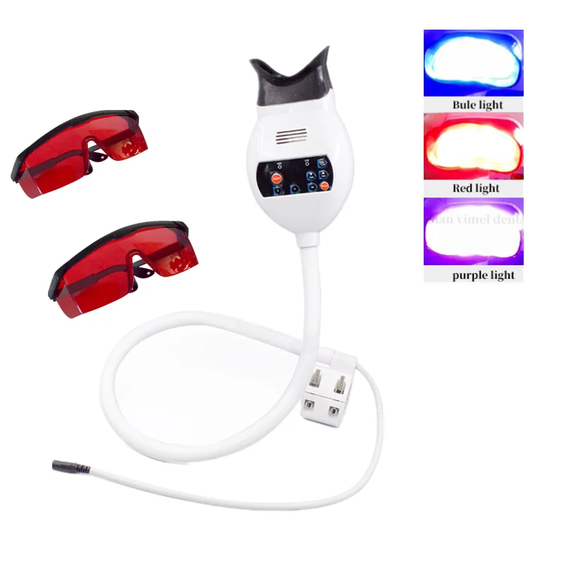 

Dental Chair Unit Teeth Whitening Light With 8pcs Bulb With 2pcs Goggles Glasses Led Bleaching Machine