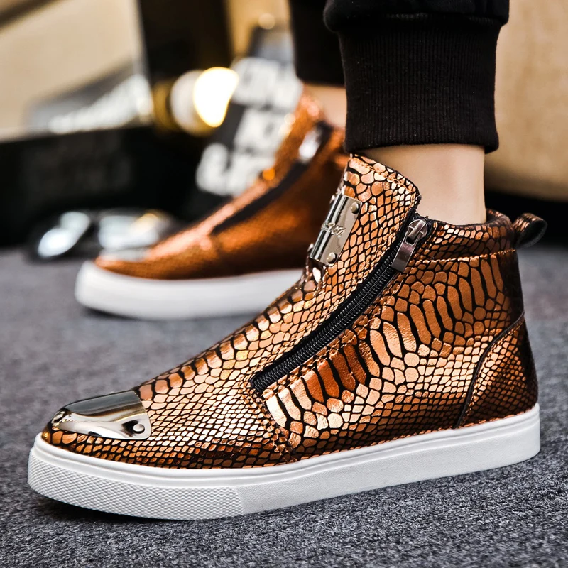 

2022 New Styles Men's Luxury High Top Casual Shoes Fashion Trendy Walking Style Shoes