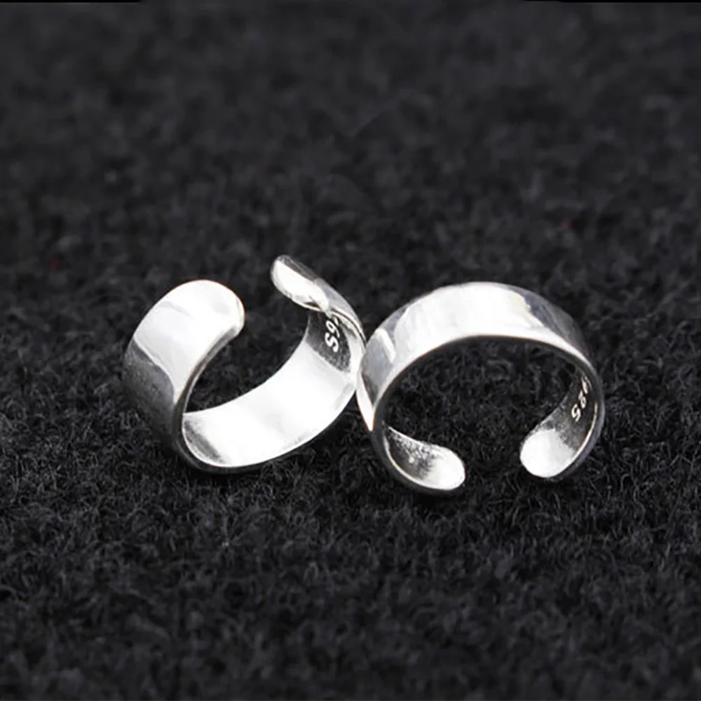 

New Arrival 925 Sterling Silver Clip Earings Without Piercing Simple Smooth For Men And Women Hip Pop Punk Rock Fine Jewelry