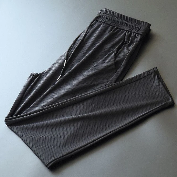 

Summer sports pants men's thin breathable large size casual stretch ice silk quick-drying trousers