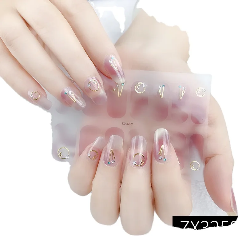 

High Quality Custom Design New 3d Nail Sticker Non-toxic Korean Nail Wrap, Customers' requirements