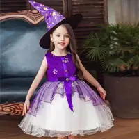 

Halloween Costume For Kids Witch Costume Girl Fancy Dress Hat Children Infantil Carnival Party Child Cosplay Drop Shipping