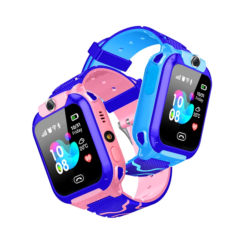 

Q12 Kids Child Boys Gps Color Waterproof Sports Fitness Tracker Wrist Smart Watch Bracelet Mobile Gsm Sim Card 2G 4G smartwatch, Blue+purple+pink