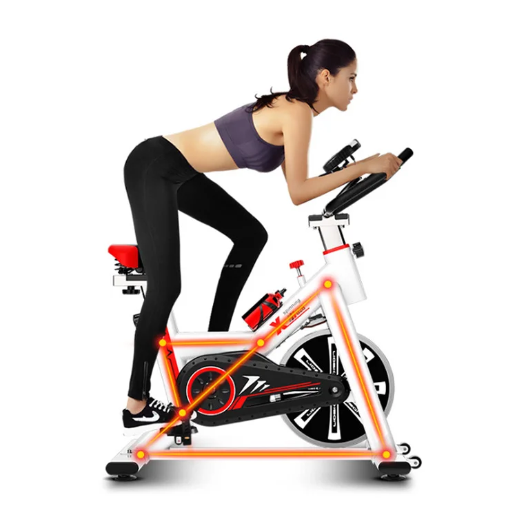 

2021 September New Trade Festival spinning indoor spin bike cycle exercise magnetic resistance machines for home gym machine, Black/white
