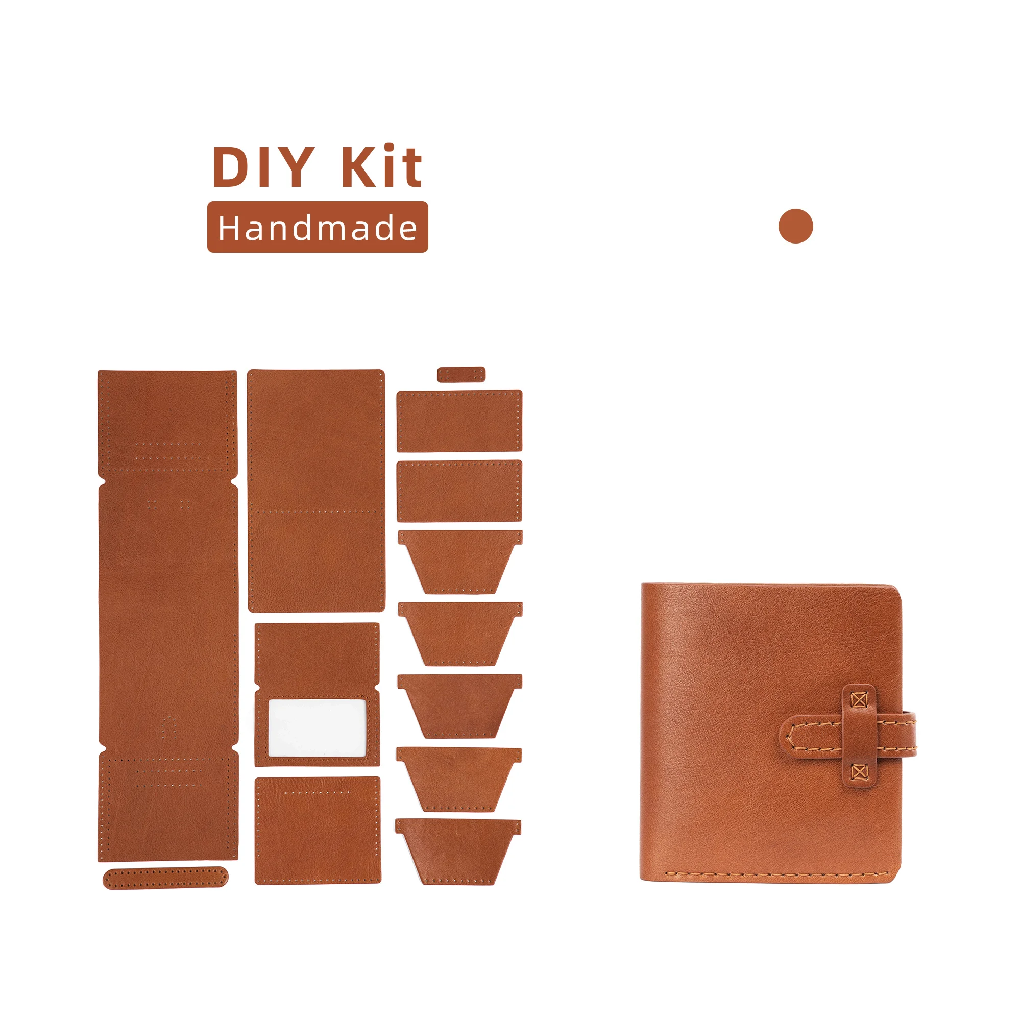 

DIY Leather Wallet Kit Multi Functional Vertical Wallet Fashion Casual Zero Wallet for Men Purse