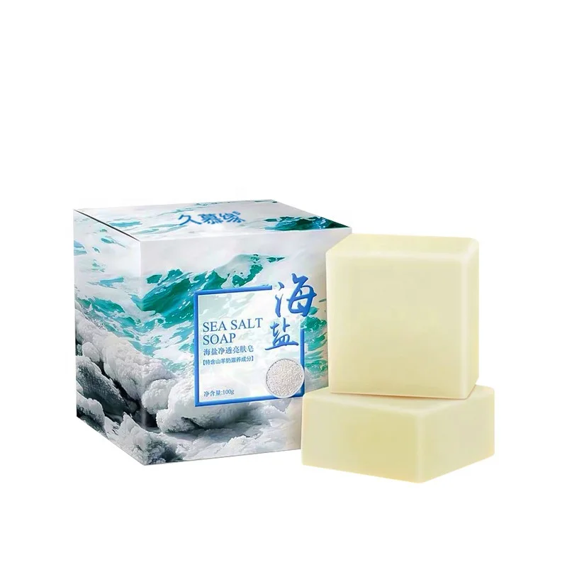 

Organic Sea Salt Soap Private Label Essential Oil Soap Whitening Goat Milk Soap For Remove Skin Acne Deep Cleansing Face Care