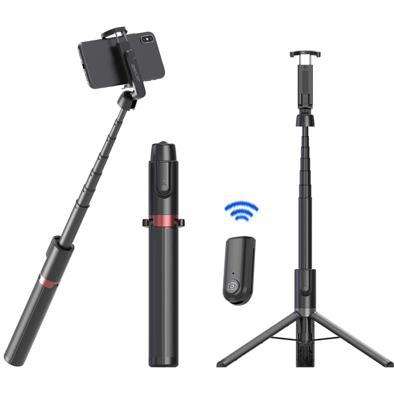 

AB403 Mini Bluetooths Selfie Stick Tripod Extendable Handheld Selfie Stick Black Remote Bluetooths Desktop Phone Holder