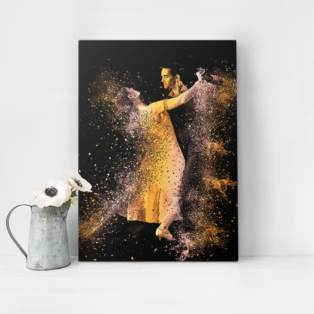 抽象男人和女人夫妇跳舞油画