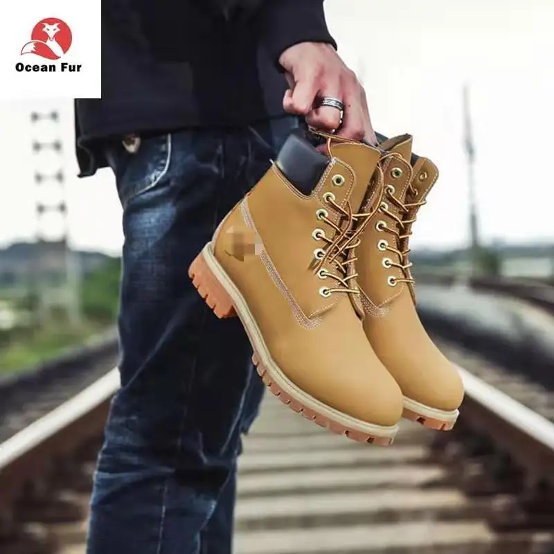 

Timber land luxury designer men women leather Half Boots manila fashion sneakers outdoor jogging walking shoes, Customized color