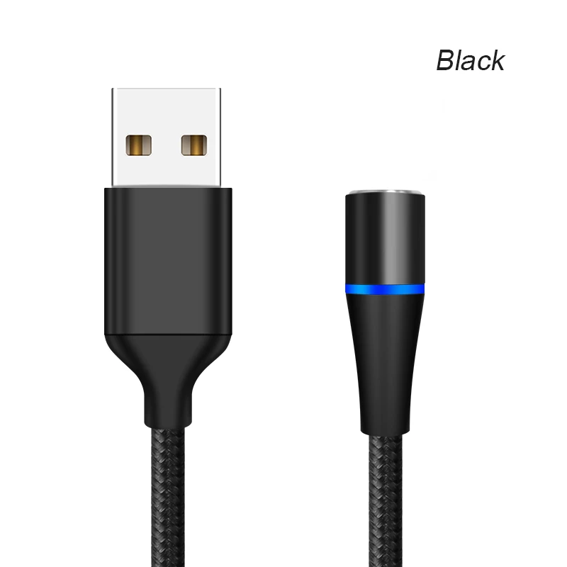 
3 in 1 For iPhone Micro Type C Luminous 3A Fast Charging Magnetic USB Data Transfer Magnet Cable 