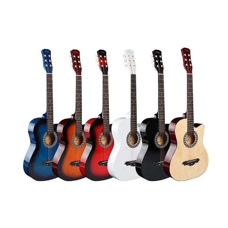 

HEBIKUO Y-38C Wholesale Custom Musical Instrument Guitar 38 inch Basswood Acoustic Guitar