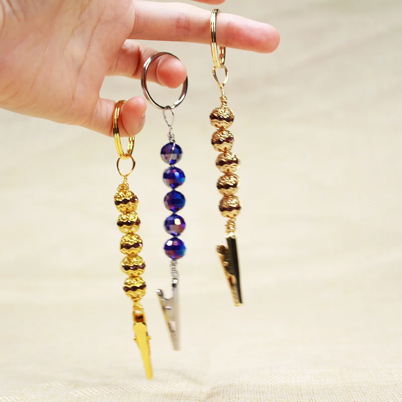 

UKETA jewelry bling keychain roach clips blunt hoder for long nails, Customized