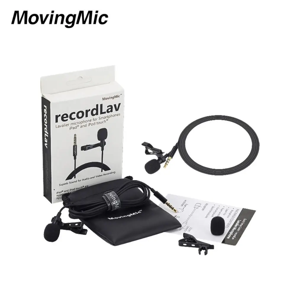 

High Quality Cable Microphone Lapel Mic Lavalier Micrfono, Black