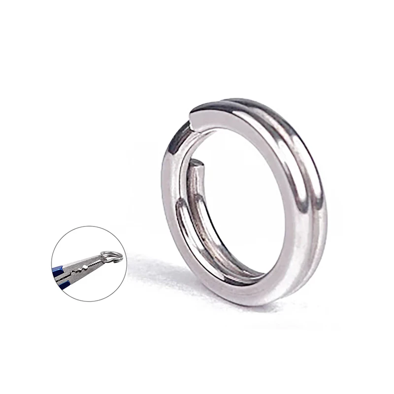 

Bulk 304 Stainless Steel Fishing Split Rings Round Shape Ring Lure Accessories