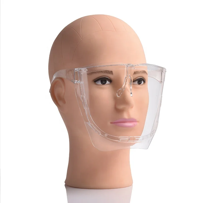 

Wejump Two sides Anti Fog PC Faceshields Plastic Protective Visor with Glasses Frame