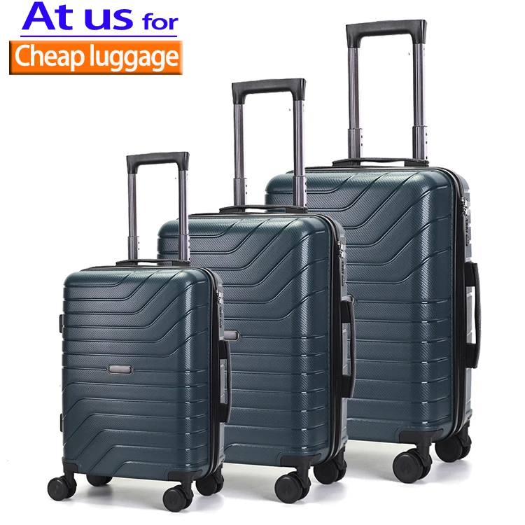 

2021 New Design PP Trolley Luggage case 3pcs 20ich 24inch 28inch Polypropylene suitcase set