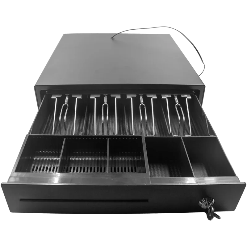 Supermarket and Restaurant Checkout Counters 335mm Cash Drawer 4 Banknotes 5 Coins POS Cash Box Money Box for Retails