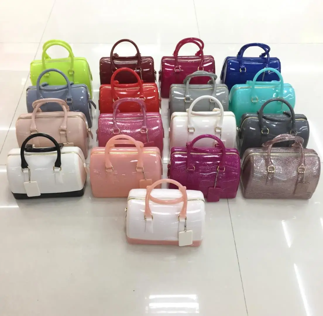 

2021 Jelly Bag - Portable pillow shape fashion ladies handbags medium size, 45 colors