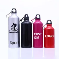 

Seaygift Top Quality Metal Aluminum Bike Sports Water Bottle Custom logo Personalized Water Bottles with carabiner lid