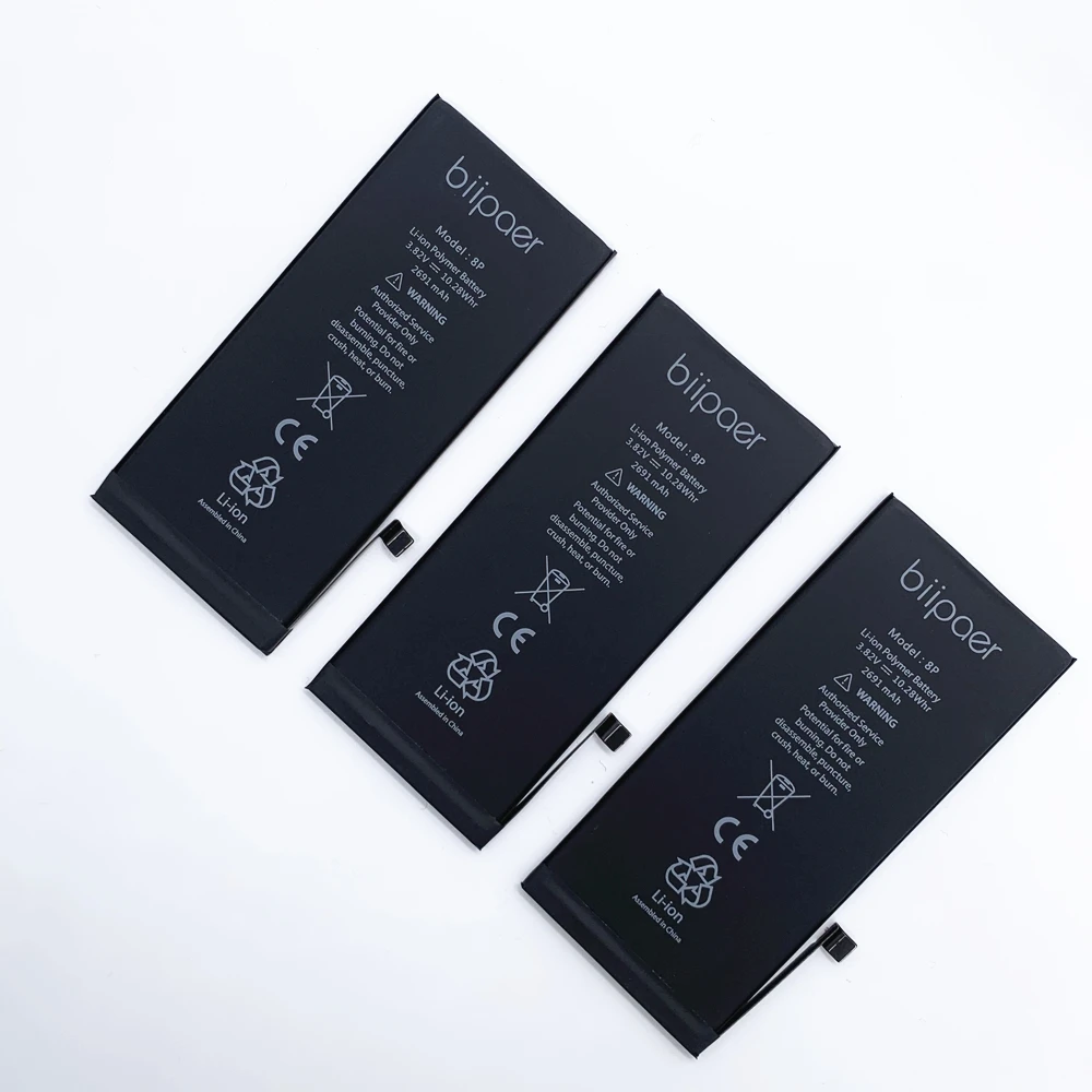 biipaer原来的 0 周期 2691amh锂电池iphone 8 plus原创高容量手机