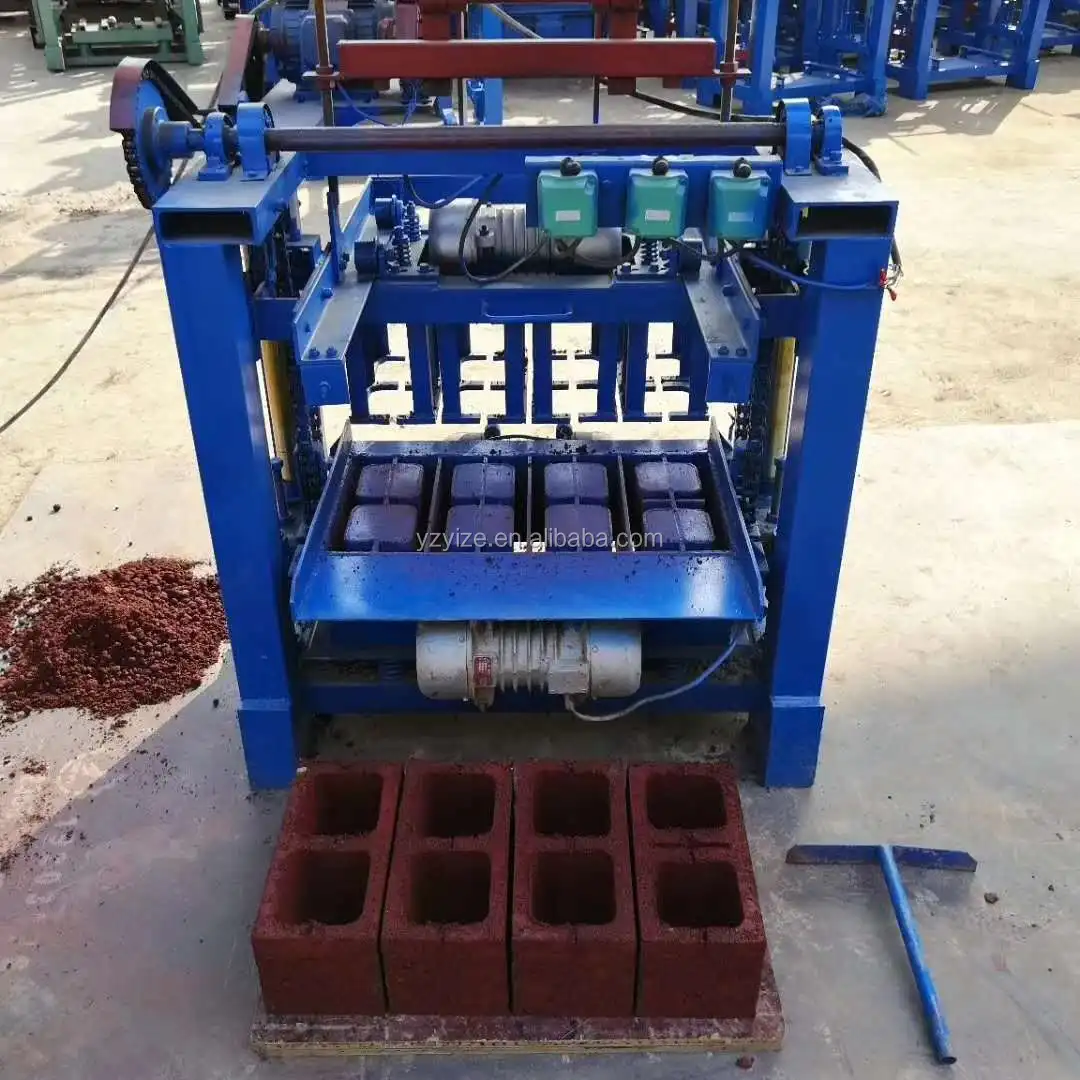 Semi Automatic Interlocking Vibrating Soil Cement Brick Making