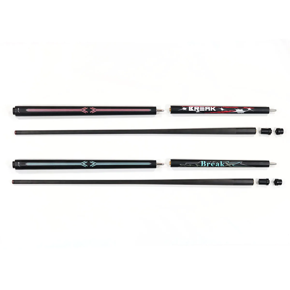 High-tech 3-PC Carbon Fiber Billiard Punch Cue Break Cue With Uni-lock Joint