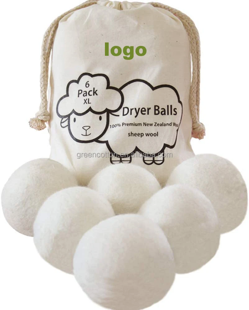 

Greencotton Wholesale Eco Felt New Zealand Laundry Wool Dryer Balls Organic, White