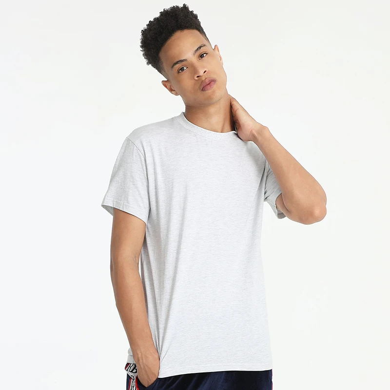 

Cheap Summer Promotion Casual Loose Gray T Shirts Blank Solid Short Sleeve T-shirt