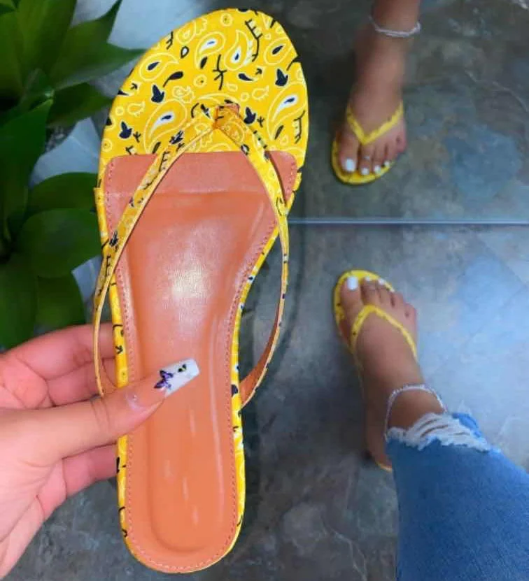 

Colorful Women's Slippers Flat Female Outside Flip Flops Clip toe Beach Women Slides, Black yellow blue orange