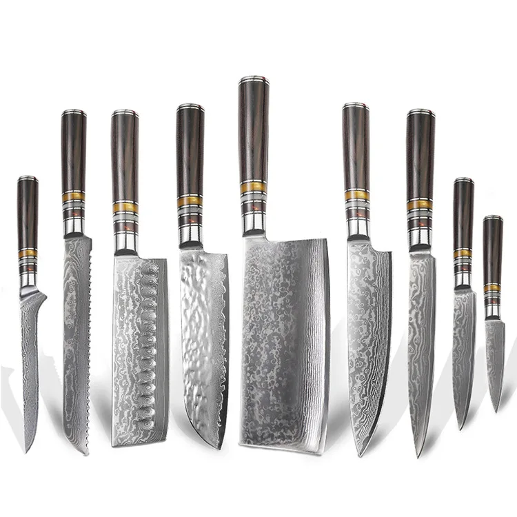

Damascus Set Western Food Chef special full set of combination home kitchen knives