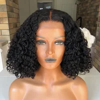 

Top Grade virgin human hair swiss lace remy brazilian hair lace front wig for black women 4x4 lace closure front wig