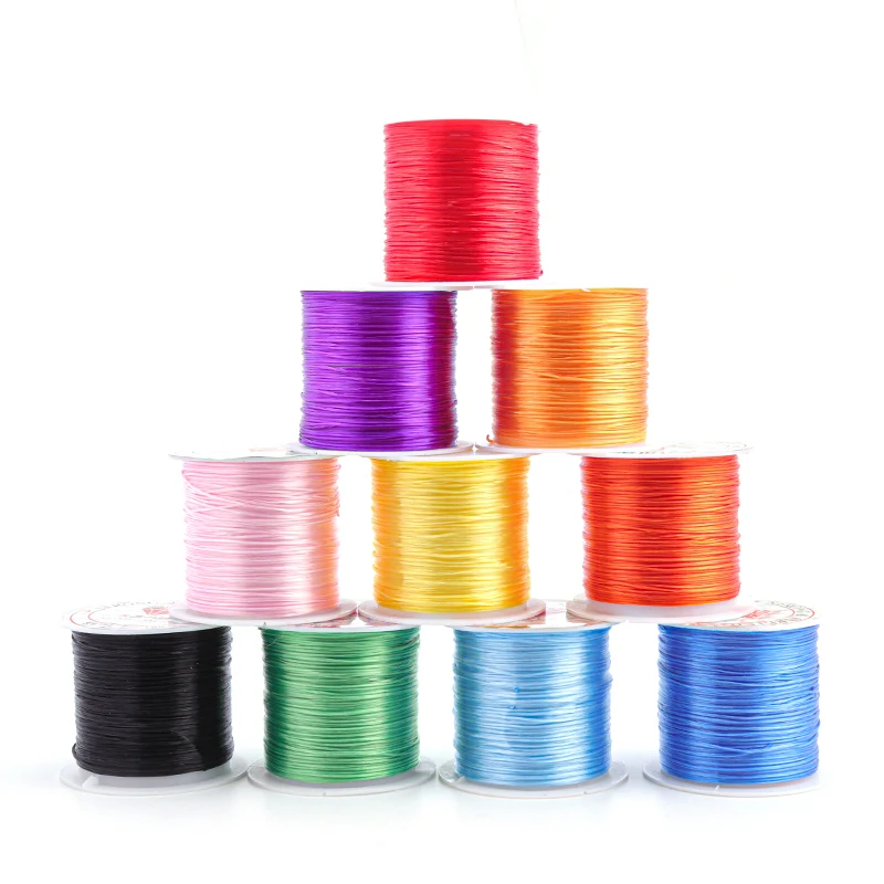 

10m-40m/Roll Strong Elastic Crystal Beading Cord 1mm for Bracelets Stretch Thread String Necklace DIY Jewelry Making Cords Line