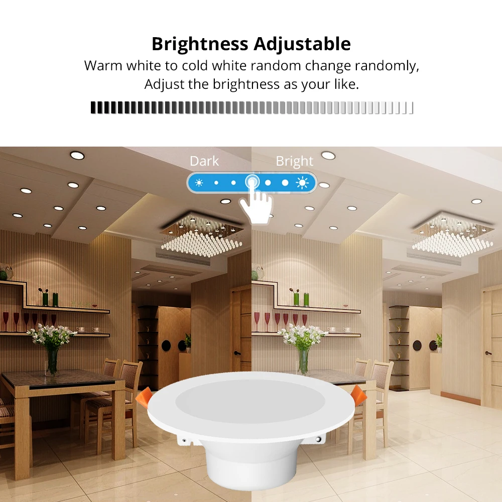 Benexmart 4 Inch 15W tuya ZigBee 3.0 Downlight Kit Smart RGBW Led Recessed Ceiling Light Work with Smartthings Echo Smart Lights - ANKUX.COM