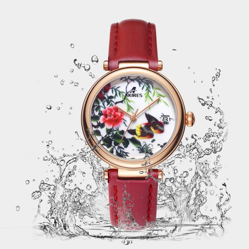 

Gold women watch luxury logo custom fashion leather wrist watches watch