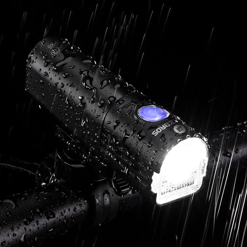 

ROCKBROS Bike Light Rainproof Bicycle Front Lamp USB Charging Headlight 800 Lumen Multiple Modes Flashlight Cycling Accessories, Black