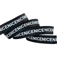 

Wholesale 100% polyester black grosgrain ribbon ,5/8 inch 15mm custom logo grosgrain printed ribbon