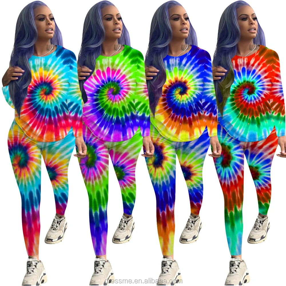 

MT6202 women's casual floral printed two piece outfits