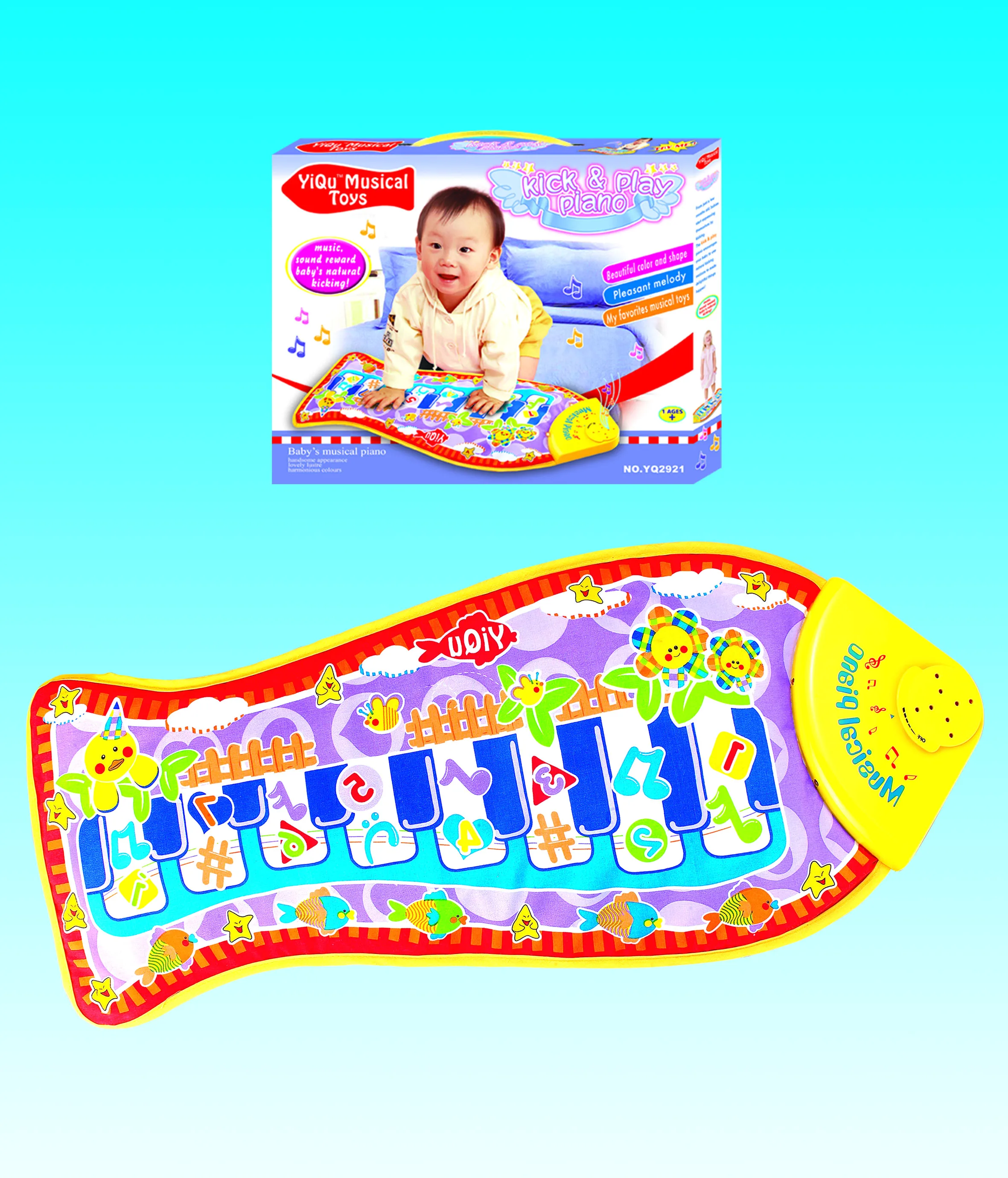Df Baby Toys Musical Playmat Educational Electronic Piano Toy Keyboard