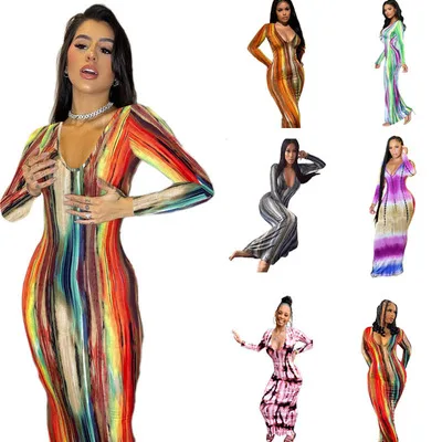 

AIXI Plus Size Long Sleeve Casual Cloth Print T Shirt Dress For Women Plus Dresses
