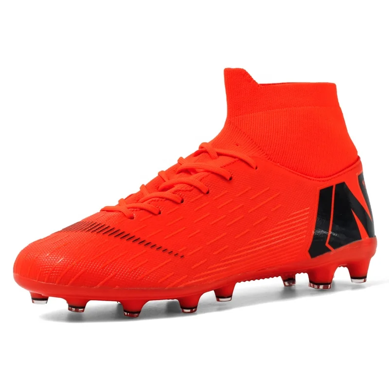 

Wholesale Professional High-Top Men'S Football Shoes Youth Training Student Foot Boots Sports Soccer Shoes